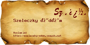 Szeleczky Ádám névjegykártya