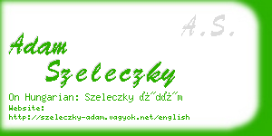 adam szeleczky business card